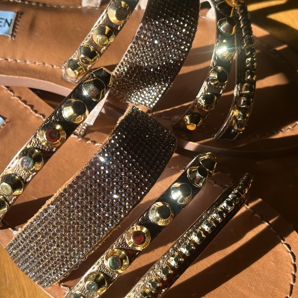 Steve Madden strappy embellished flats size 6 - Picture 4 of 7